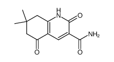 7,7-dimethyl-3-aminocarbonyl-5-oxo-5,6,7,8-tetrahydro-2(1H)-quinolone结构式