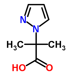 2-甲基-2-(1H-吡唑-1-基)丙酸结构式