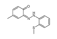 4-methyl-6-[(2-methylsulfanylphenyl)hydrazinylidene]cyclohexa-2,4-dien-1-one Structure