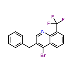 3-Benzyl-4-bromo-8-(trifluoromethyl)quinoline Structure