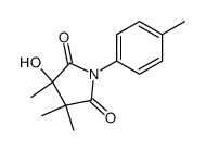 3-hydroxy-3,4,4-trimethyl-1-p-tolyl-pyrrolidine-2,5-dione结构式