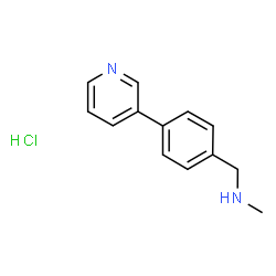 N-Methyl-1-(3-(pyridin-4-yl)phenyl)Methanamine hydrochloride结构式