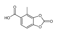 4-methyl-2-oxo-benzo[1,3]dioxole-5-carboxylic acid结构式