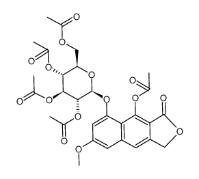 6-Methoxysorigenin-8-O-β-D-glucopyranoside pentaacetate Structure