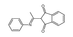 2-(C-methyl-N-phenylcarbonimidoyl)indene-1,3-dione Structure