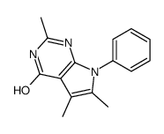 2,5,6-Trimethyl-7-phenyl-1,7-dihydro-4H-pyrrolo[2,3-d]pyrimidin-4 -one Structure