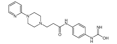 1-Piperazinepropanamide, N-(4-((aminocarbonyl)amino)phenyl)-4-(2-pyrid inyl)- structure