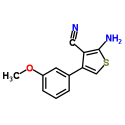 2-Amino-4-(3-methoxyphenyl)-3-thiophenecarbonitrile Structure