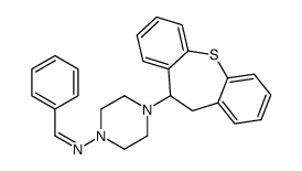 1-Piperazinamine, 4-(10,11-dihydrodibenzo(b,f)thiepin-10-yl)-N-(phenyl methylene)- Structure