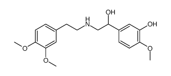 5-(2-((3,4-dimethoxyphenethyl)amino)-1-hydroxyethyl)-2-methoxyphenol Structure