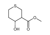 4-Hydroxy-tetrahydro-thiopyran-3-carboxylic acid methyl ester Structure