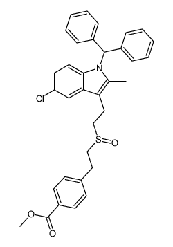 methyl 4-[2-[[2-[5-chloro-1-(diphenylmethyl)-2-methyl-1H-indol-3-yl]ethyl]sulfinyl]ethyl]benzoate Structure