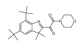 2-oxo-2-(5,7-di-tert-butyl-3,3-dimethyl-3H-indol-2-yl)acetic acid morpholide结构式