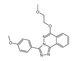 1,2,4-Triazolo(3,4-a)phthalazine, 6-(2-methoxyethoxy)-3-(4-methoxyphen yl)- Structure