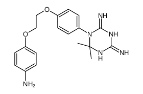 1-{4-[2-(4-Aminophenoxy)ethoxy]phenyl}-6,6-dimethyl-1,6-dihydro-1 ,3,5-triazine-2,4-diamine结构式