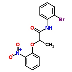 N-(2-Bromophenyl)-2-(2-nitrophenoxy)propanamide Structure
