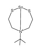 5-t-butyl-5-aza-2,8-dithia-1-stanna(II)bicyclo{3.3.0(1,5)}octane Structure