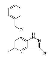 1H-Pyrazolo[4,3-b]pyridine, 3-bromo-5-methyl-7-(phenylmethoxy) Structure