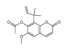 7-acetoxy-6-methoxy-8-(1,1-dimethylallyl)coumarin结构式