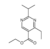 Ethyl 4-ethyl-2-isopropyl-5-pyrimidinecarboxylate结构式