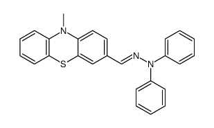 3-((2,2-diphenylhydrazono)methyl)-10-methyl-10H-phenothiazine Structure