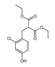 diethyl 2-[(2-chloro-4-hydroxyphenyl)methyl]propanedioate Structure