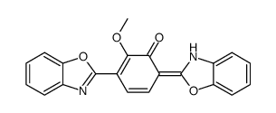 3-(1,3-benzoxazol-2-yl)-6-(3H-1,3-benzoxazol-2-ylidene)-2-methoxycyclohexa-2,4-dien-1-one结构式