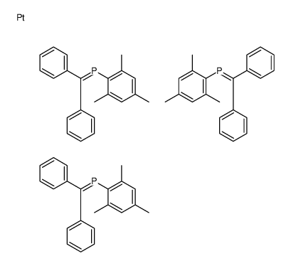 benzhydrylidene-(2,4,6-trimethylphenyl)phosphane,platinum Structure