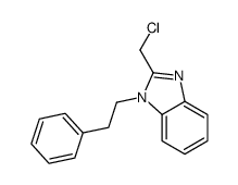 2-(chloromethyl)-1-(2-phenylethyl)benzimidazole结构式