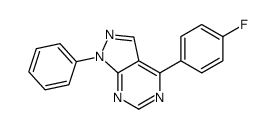 4-(4-fluorophenyl)-1-phenylpyrazolo[3,4-d]pyrimidine Structure