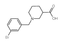 1-(3-bromobenzyl)piperidine-3-carboxylic acid结构式