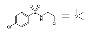 Benzenesulfonamide, 4-chloro-N-[2-chloro-4-(trimethylsilyl)-3-butyn-1-yl] Structure