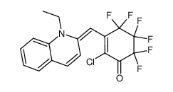 2-chloro-3-<(1-ethyl-2(1H)-quinolinylidene)methyl>hexafluoro-2-cyclohexen-1-one结构式