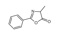 4-methyl-2-phenyl-2-oxazoline-5-one structure