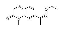 6-[(E)-N-ethoxy-C-methylcarbonimidoyl]-4-methyl-1,4-benzothiazin-3-one结构式