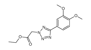 Ethyl 5-(3,4-dimethoxyphenyl)tetrazol-2-yl acetate结构式