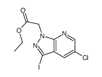 ethyl 2-(5-chloro-3-iodopyrazolo[3,4-b]pyridin-1-yl)acetate结构式