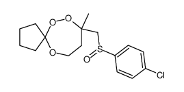 8-(((4-chlorophenyl)sulfinyl)methyl)-8-methyl-6,7,11-trioxaspiro[4.6]undecane结构式