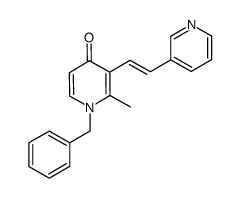 (E)-1-benzyl-2-methyl-3-[2-(pyridin-3-yl)vinyl]-4-pyridone Structure