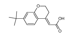 (E)-2-(7-tert-butyl-chroman-4-ylidene)acetic acid结构式