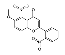 6-methoxy-5-nitro-2-(2-nitrophenyl)chromen-4-one Structure