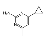 2-Pyrimidinamine, 4-cyclopropyl-6-methyl- (9CI)结构式