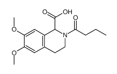 2-Butyryl-6,7-dimethoxy-1,2,3,4-tetrahydro-isoquinoline-1-carboxylic acid Structure