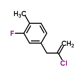 4-(2-Chloro-2-propen-1-yl)-2-fluoro-1-methylbenzene结构式