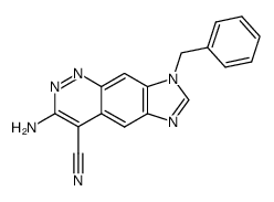 8-cyano-7-amino-3-benzylimidazo(4,5-g)cinnoline结构式