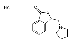3-(pyrrolidin-1-ylmethyl)-3H-2-benzothiophen-1-one,hydrochloride结构式