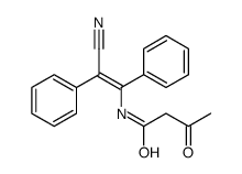 N-(2-cyano-1,2-diphenylethenyl)-3-oxobutanamide Structure