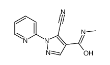 5-cyano-N-methyl-1-pyridin-2-ylpyrazole-4-carboxamide Structure