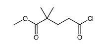 Pentanoic acid, 5-chloro-2,2-dimethyl-5-oxo-, methyl ester Structure