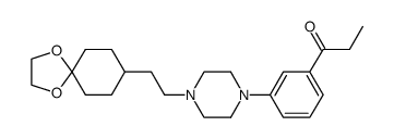 1-(3-{4-[2-(1,4-dioxaspiro[4.5]dec-8-yl)ethyl]piperazin-1-yl}phenyl)propan-1-one结构式